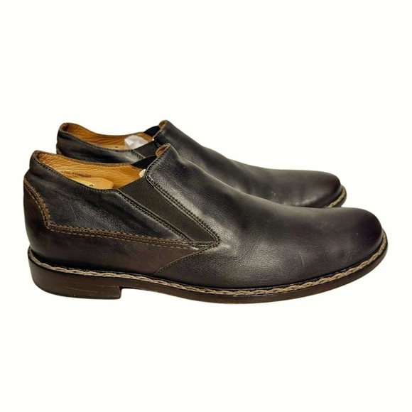 John Varvatos Leather Slip On Loafers Brown